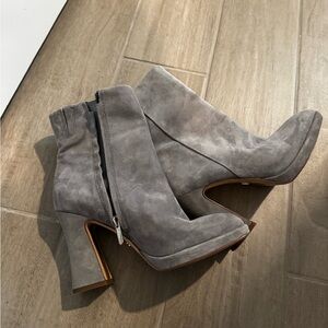 Sam Edelman blue/Gray Suede Ankle Booties worn once size 8